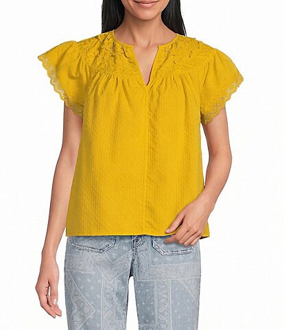 Nurture Flutter Sleeve V-Neck Top
