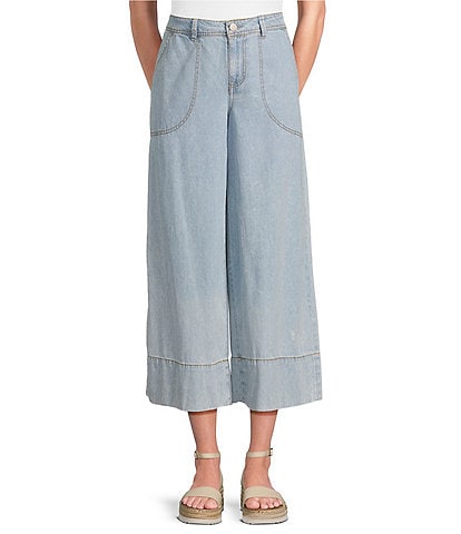 Nurture Petite Size Crop Palazzo Denim Jeans