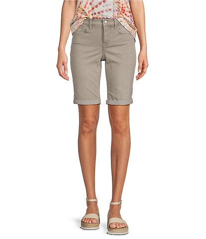 NYDJ Briella Stretch Denim Mid Rise Lift Tuck® Roll Cuff Shorts