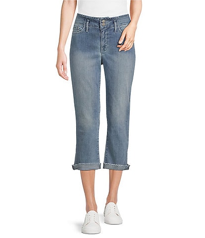 NYDJ Chloe Mid Rise Slim Fit Capri Length Denim Jeans