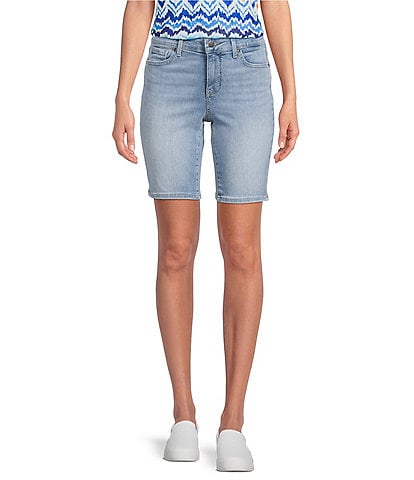 NYDJ Ella Straight Side Slit Denim Shorts