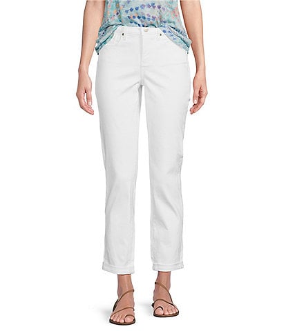 NYDJ Margot High Rise Slim Straight Girlfriend Jeans