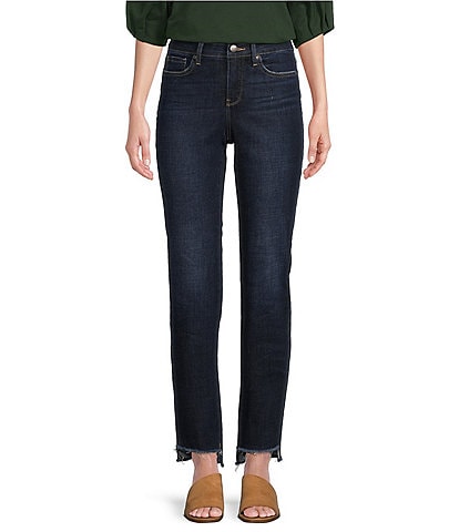 NYDJ Marilyn Ankle Hi-Lo Raw Edge Hem Jean