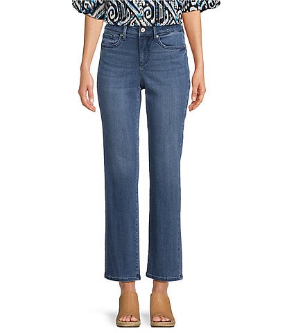 NYDJ Marilyn Mid Rise Straight Ankle Jeans