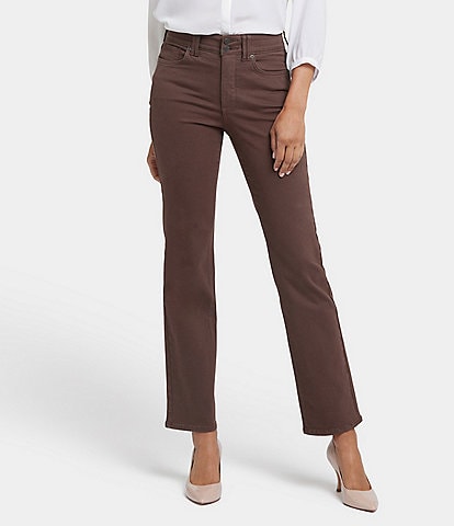 NYDJ Marilyn Straight Leg High-Rise Utility Pocket Jeans