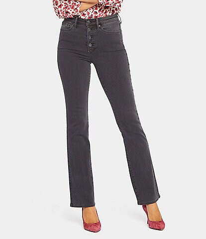 NYDJ Petite Size Barbara High Rise Button Fly Bootcut Jeans