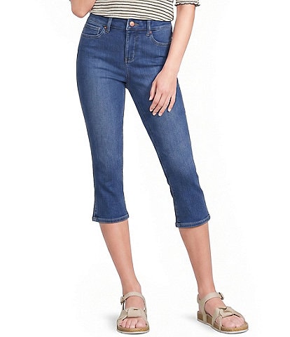 NYDJ Petite Size Chloe Capri Side Slit Jeans