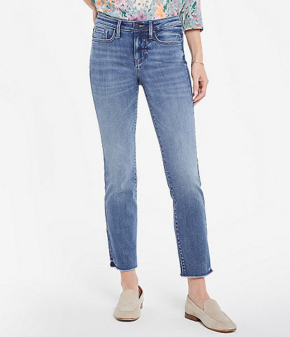 Margot Girlfriend Jeans In Petite With Roll Cuffs - Quinta Blue