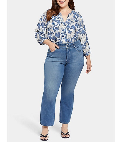NYDJ Plus Size Ava High Rise Flare Jeans