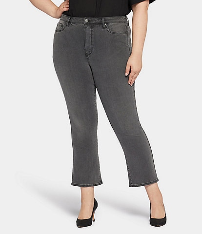 NYDJ Plus Size High Rise Cropped Flared Jeans