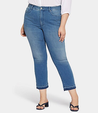 NYDJ Plus Size High Rise Marilyn Ankle Straight Released Hem Jeans