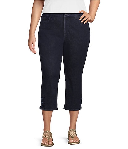 NYDJ Plus Size Joni Lift Tuck® Technology Relaxed Capri Jeans