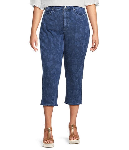 NYDJ Plus Size Joni Relaxed High Rise Crop Jeans