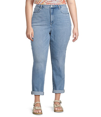 NYDJ Plus Size Margot Rolled Cuff Girlfriend Jeans