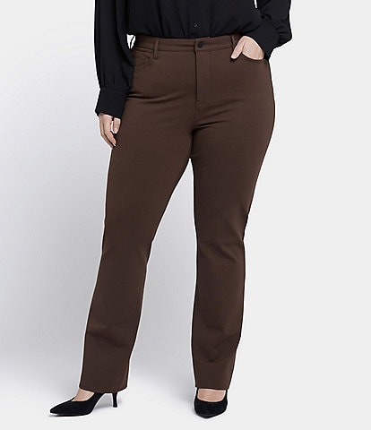 NYDJ Plus Size Marilyn 5-Pocket Straight Leg Stretch Ponte Pants