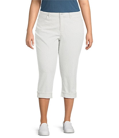 NYDJ Plus Size Marilyn Lift Tuck® Technology Straight Leg Cropped Jeans