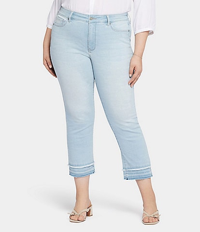 NYDJ Marilyn Mid Rise Straight Leg Coated Denim 5-Pocket Jeans