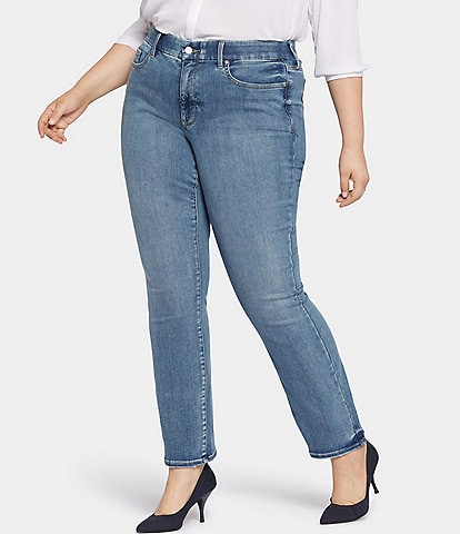 NYDJ Plus Size Marilyn Waist Match Straight Leg Denim Jeans
