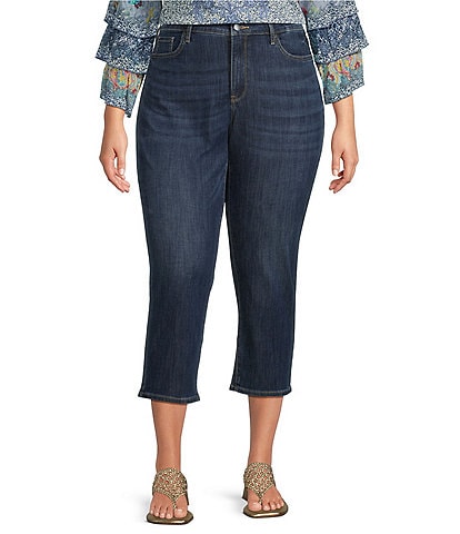 NYDJ Plus Size Relaxed Piper Crop Jeans