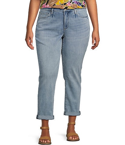 NYDJ Plus Size Sheri Slim Roll-Cuff Ankle Jeans