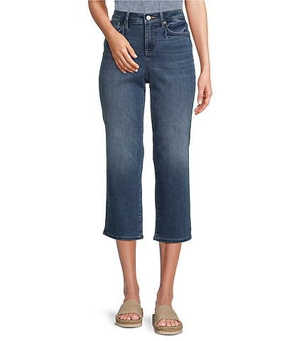 NYDJ Relax Piper Mid Rise Slim Fit Stretch Denim Crop Jeans