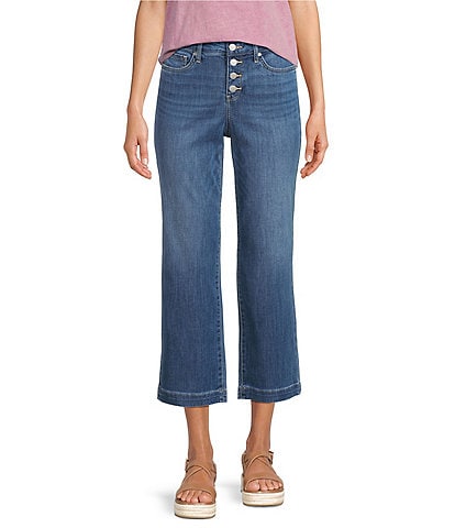 NYDJ Relaxed Piper Button Front Crop Jeans