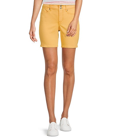 NYDJ Roxanne Two Button Fly High Rise Slim Fit Shorts