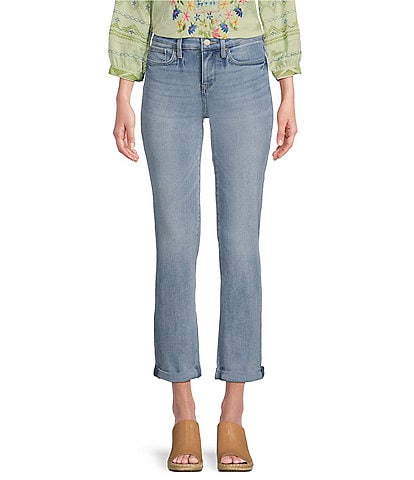 NYDJ Sheri Slim Rolled Cuff Cropped Denim Jeans