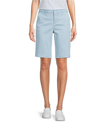 NYDJ Stretch Twill Flat Front High Rise Shorts