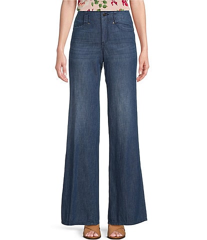 NYDJ Teresa High Rise Wide Leg 4-Pocket Style Jeans
