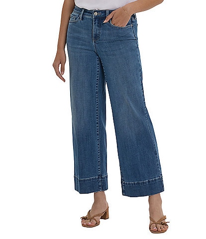 NYDJ Teresa Wide Leg Deep Hemline Lift Tuck® Ankle Jeans
