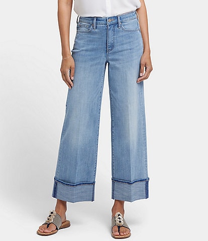NYDJ Teresa Wide Leg High Rise Slimming Cuffed Jeans