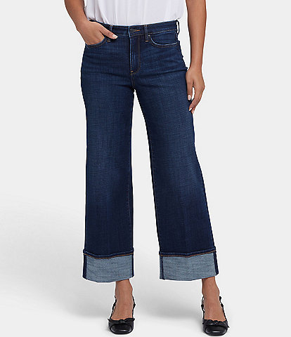 NYDJ Teresa Wide Leg High Rise Slimming Cuffed Jeans