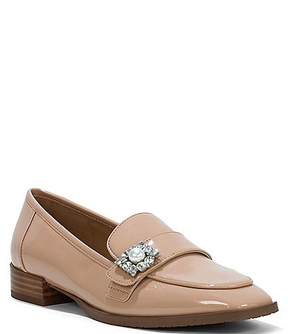 NYDJ Tracee Patent Leather Jeweled Ornament Loafers