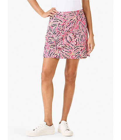 NZ ACTIVE by NIC + ZOE Woven Shadow Floral Print Tech Stretch Pull-On Skort