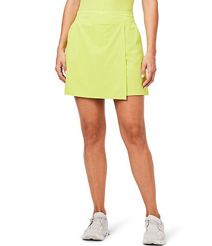 NZ ACTIVE by NIC+ZOE Woven Tech Stretch Lined Faux Wrap Slant Pocket Skort