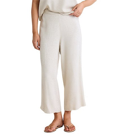 nz by NIC + ZOE Dylan Linen-Blend Wide-Leg Pull-On Coordinating Pants