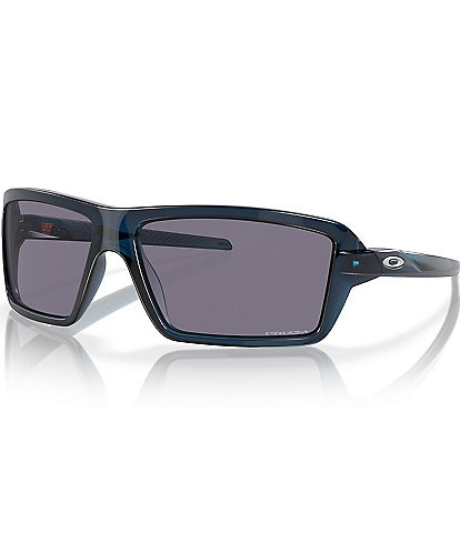 Oakley Men's OO9129 Cables 63mm Transparent Rectangle Sunglasses