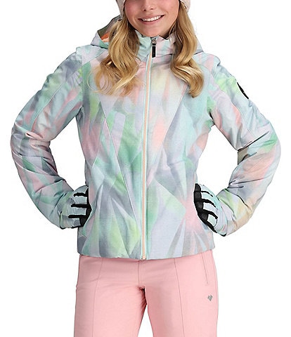 Obermeyer Big Girls 7-16 Long Sleeve Rylee Printed Hooded Ski Jacket