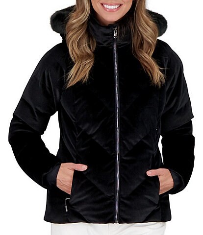 Obermeyer Bombshell HydroBlock® Sport Chevron Quilted Faux Down Hooded Jacket