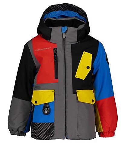 Obermeyer Little Boys 2T-8 Nebula Hooded Color Block Active Snow Ski Jacket