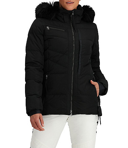 Obermeyer Resort Circe Faux Fur Hooded Zip Front Down Jacket