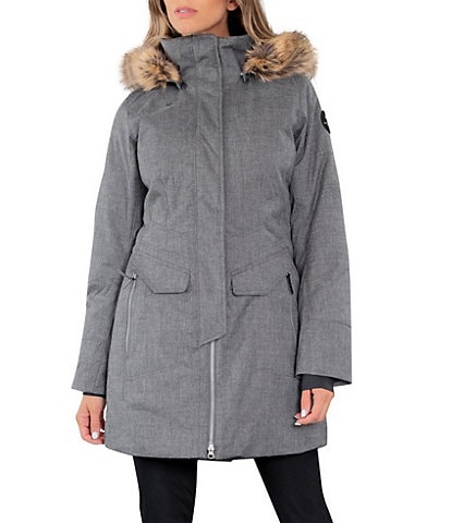 Obermeyer Sojourner Long Sleeve Faux Fur Water Repellent Hooded Coat