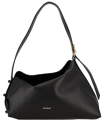 Off-White Asymmetrical Leather Shoulder Bag