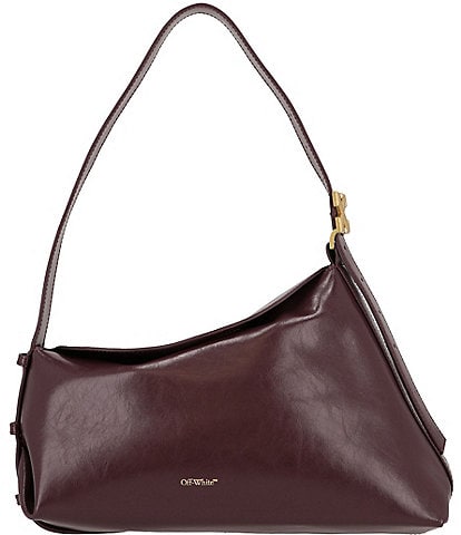 Off-White Asymmetrical Vintage Leather Shoulder Bag