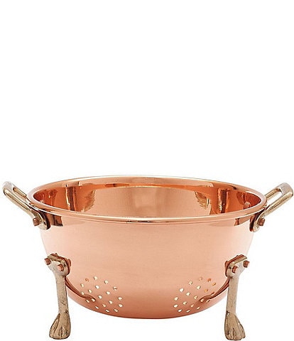 Old Dutch Decor Copper Footed Berry Colander