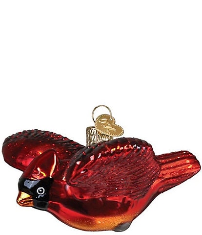 Old World Christmas Cardinal In Flight Ornament