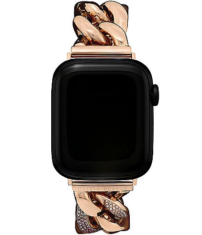 Olivia Burton Aurora Rose Gold-Tone Chain Bracelet Apple Watch Strap