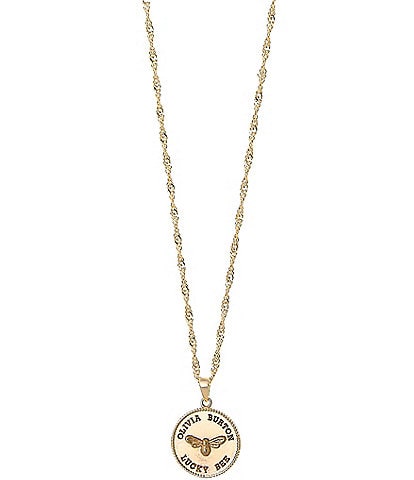 Olivia Burton Lucky Bee Coin Pendant Necklace
