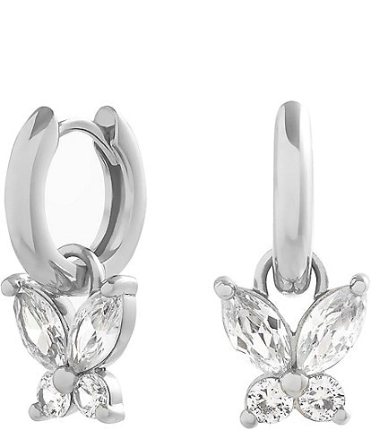 Olivia Burton Sparkle Butterfly Marquise Huggie Hoop Earrings